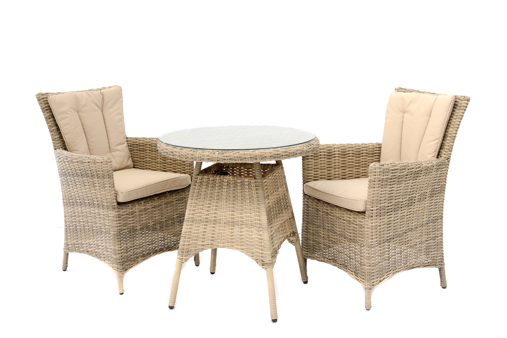 Kensington Tuscan Bistro Dining Set with 2 Dining Armchairs