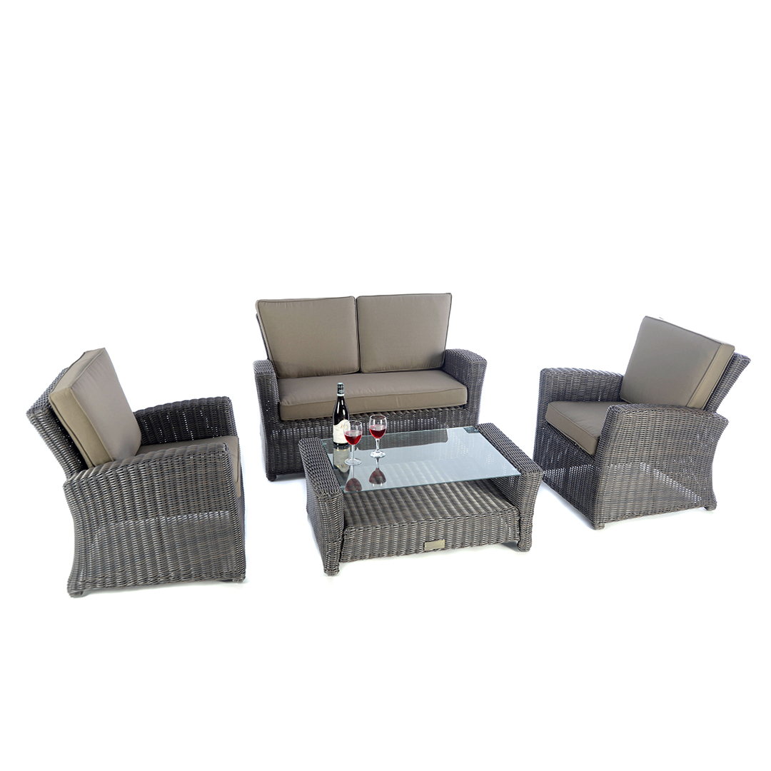 4 Pc High Back sofa set - Maple (2) - Regatta Garden Furniture Essex